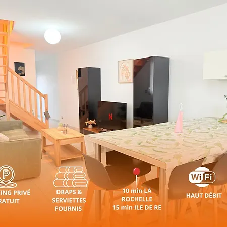 Trio Home,3 Chambres, Parking Prive Gratuit, Wifi Debit, 10min La Rochelle,15min Ile De Re Puilboreau